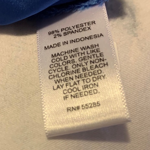 Express Blue Criss-Cross Tee Blouse - Picture 5 of 5